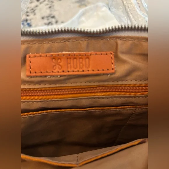 HOBO Kingston Mini Tote in Metallic Silver Leather w/ removable crossbody strap - Picture 8 of 14